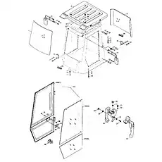 Inlays nonmetallic hexagonal locking nut, style I - Блок «CAB OUTSIDE INSTALLS ASSEMBLY»  (номер на схеме: 24)