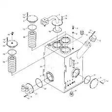 Air filter - Блок «HUDRAULIC OIL TANK ASSEMBLY»  (номер на схеме: 12)