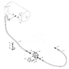 Oil water separator - Блок «9F653-35A000000B0 Brake supply pressure system»  (номер на схеме: 10)