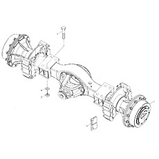 9F653-26A000000A0  Front drive axle installation