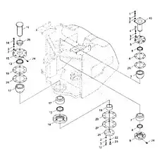 Adjusting gasket - Блок «9F850-12A000000A0 Joint assembly»  (номер на схеме: 25)
