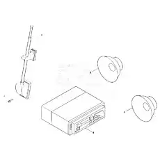 Aerial - Блок «9F653-69A030000A0  Radio cassette player assembly»  (номер на схеме: 1)