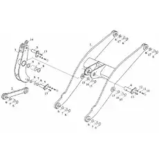 Валик-втулка цилиндра подвижного крана - Блок «Оборудование навесное»  (номер на схеме: 16)