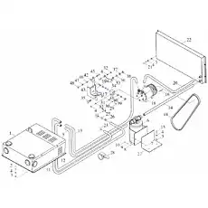 Пластина крепления компрессора вспомогательная - Блок «Система кондиционирования»  (номер на схеме: 27)