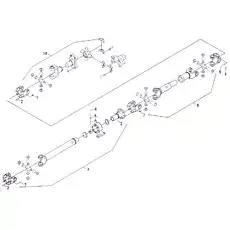 Синтез приводного вала среднего опирания - Блок «Передаточный вал в сборе»  (номер на схеме: 1)