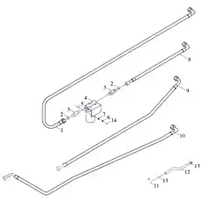 Масляная трубка - Блок «Система передаточного масляного провода»  (номер на схеме: 12)