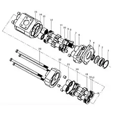 Axle - Блок «Gear pump I4-4120005357 JHP2032/Gj1016 370101»  (номер на схеме: 12)