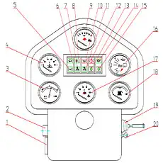 Ampere meter - Блок «ПРИБОРНАЯ ПАНЕЛЬ В СБОРЕ»  (номер на схеме: 3)