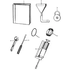Инструкция по эксплуатации двигателя - Блок «400136 Запасные части и инструменты»  (номер на схеме: 1)
