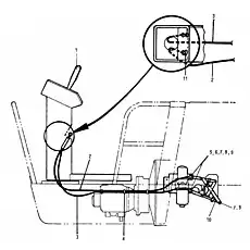 Крепление кабеля - Блок «407955 Система управления»  (номер на схеме: 4)