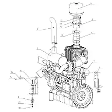 Engine WD10 - Блок «Engine Mounting And Attachment»  (номер на схеме: 1)