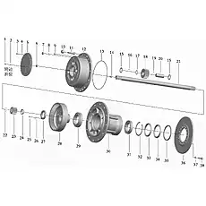 washer 12 - Блок «Front Axle Planetary Reductor Assembly 2»  (номер на схеме: 4)