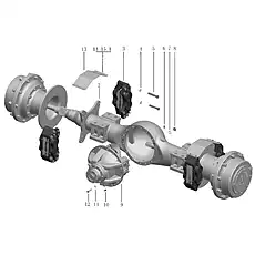 Brake assembly - Блок «Front Drive Axle Assembly 1»  (номер на схеме: 3)