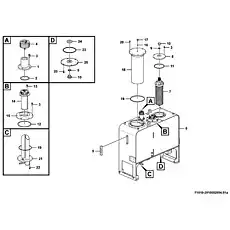 Plug LGB135-03341 - Блок «Бак для гидравлической жидкости в сборе F1010-2910002954.S1a»  (номер на схеме: 10)