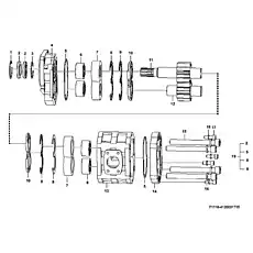 Retaining ring - Блок «Рабочий гидравлический насос в сборе F1110-4120001715»  (номер на схеме: 8)