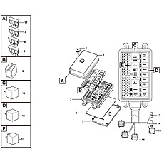 Fuse and relay unit P4320-4130001873 (330602)