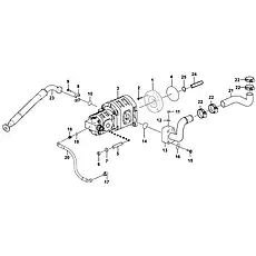 Gear pump - Блок «Working hydraulic pump assembly F1100-2911020128.1»  (номер на схеме: 30)