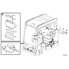 a Case - Блок «Воздуховод кабины и пол кабины G25-6210»  (номер на схеме: 6)