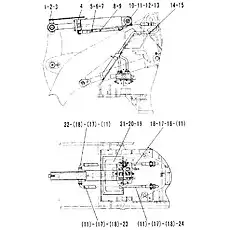 Tilt cylinder HSGF-140*80*502-952 - Блок «Блок цилиндра в сборе 1»  (номер на схеме: 4)