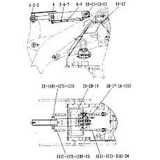 Tilt cylinder LHSGF-140*80*502-952 - Блок «Блок цилиндра в сборе 2»  (номер на схеме: 4)