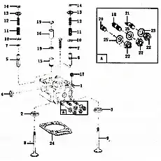 Nut M10-10 13020378 - Блок «Головка блока цилиндров в сборе»  (номер на схеме: 22)