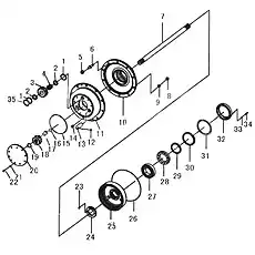 Roller bearing GB297-32220 - Блок «Задняя передача в сборе»  (номер на схеме: 27)