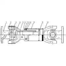 Lug fork eq 140.12 EQ140.12 - Блок «Промежуточный карданный вал (350501)»  (номер на схеме: 1)