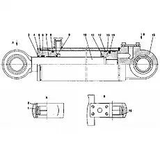 Sealing ring kit - Блок «Цилиндр рулевого управления (371401)»  (номер на схеме: 3)
