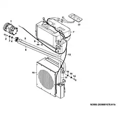 Spring washer - Блок «Система кондиционирования воздуха N3550-2935001078.A1B»  (номер на схеме: 15)