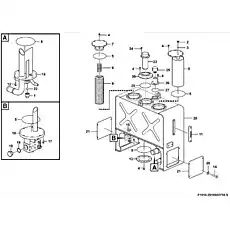 Plug - Блок «Система гидравлического бака F1010-2910002738.S»  (номер на схеме: 1)