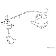 Spring brake chamber - Блок «Стояночный тормоз J2300-2923001037.S»  (номер на схеме: 11)