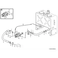 Hose assembly - Блок «Система гидравлического насоса F1100-2911000805.S»  (номер на схеме: 6)