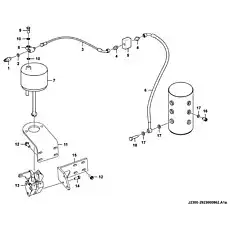 Pressure switch HFF-3757002 - Блок «Система стояночного тормоза J2300-2923000862.A1A»  (номер на схеме: 1)