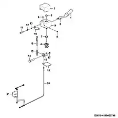 Washer Ф8 PD-002 - Блок « Механизм переключения передач  D0610-4110000746 (130501)»  (номер на схеме: 13)