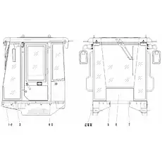BACK PLATE(LEFT) - Блок «Система кабины водителя»  (номер на схеме: 2)