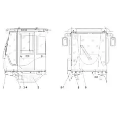 LEFT FENDER - Блок «Система кабины водителя»  (номер на схеме: 5)