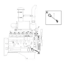 Pressure switch  YK208B1 - Блок «Электрическая система двигателя O2-2937002578»  (номер на схеме: 1 )