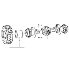 Tyre  GB2980-17.5-25 - Блок «Передний мост в сборе E1-2907002025»  (номер на схеме: 6 )