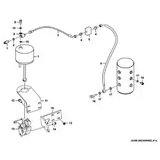 Spring brake cylinder   - Блок «Стояночная тормозная система J2300-2923000862.A1a»  (номер на схеме: 7 )