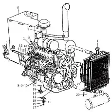 BOLT GB16674-M12*50EpZn-8.8 - Блок «Система дизельного двигателя»  (номер на схеме: 20)