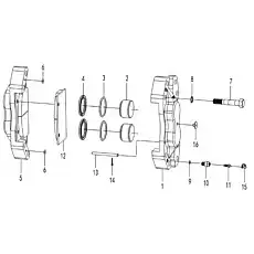 Screw M22X110 - Блок «Disc brake (360301) E19-4120001739»  (номер на схеме: 7)