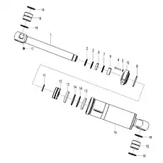 Piston rod - Блок «Dump cylinder (371401) F6-4120001744»  (номер на схеме: 1)