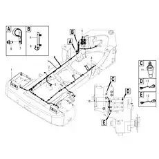 Cable harness - Блок «Electrical assembly-rear frame O2-2937002129»  (номер на схеме: 2)