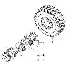 Tire assembly - Блок «Front axle assembly E1-2907001528»  (номер на схеме: 1)