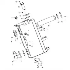 Flange - Блок «Hydraulic tank assembly F5-2910001226»  (номер на схеме: 9)