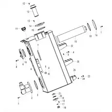 Pedal - Блок «Hydraulic tank assembly F5-2910001521»  (номер на схеме: 25)