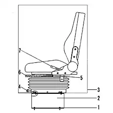 SEAT LG01A - Блок «Сиденье в сборе (331002)»  (номер на схеме: 3)