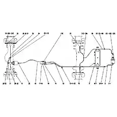 TUBE OF REAR AXLE (RIGHT) - Блок «Сервисная тормозная система»  (номер на схеме: 27)