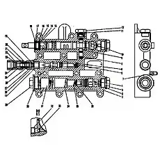 WASHER ZL30.05.17-11/2 - Блок «Управление трансмиссией LG03-BSF Клапан (350802)»  (номер на схеме: 13)