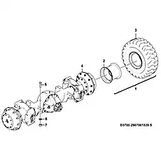 Spring washer GB93-30-65Mn - Блок «Front axle assembly E0700-2907001528.S»  (номер на схеме: 6)